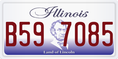 IL license plate B597085