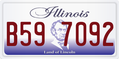 IL license plate B597092