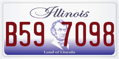 IL license plate B597098