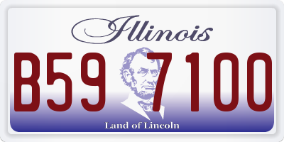 IL license plate B597100