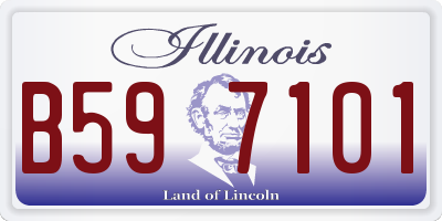 IL license plate B597101