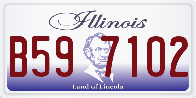 IL license plate B597102