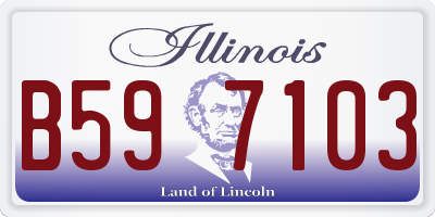 IL license plate B597103