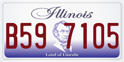 IL license plate B597105