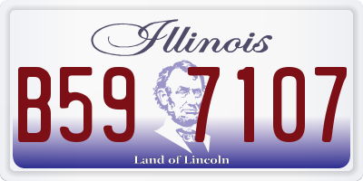 IL license plate B597107