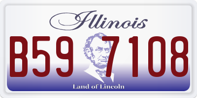 IL license plate B597108