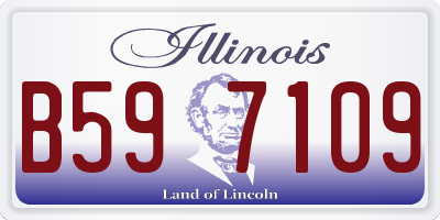 IL license plate B597109