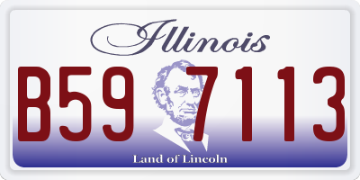 IL license plate B597113