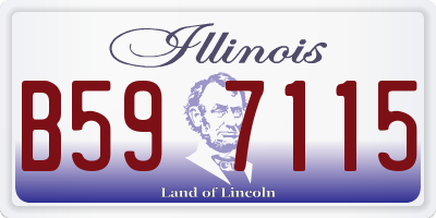 IL license plate B597115
