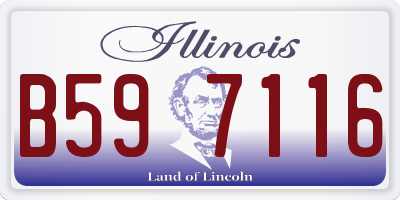IL license plate B597116