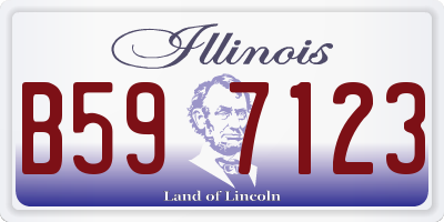 IL license plate B597123