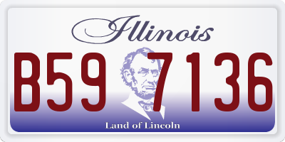 IL license plate B597136