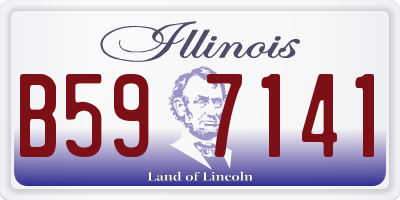 IL license plate B597141