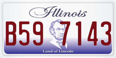 IL license plate B597143