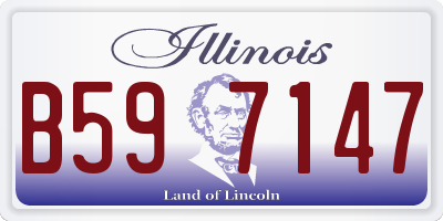 IL license plate B597147