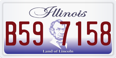IL license plate B597158