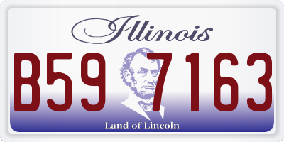 IL license plate B597163