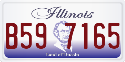 IL license plate B597165