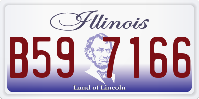 IL license plate B597166
