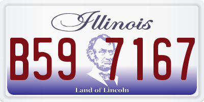 IL license plate B597167