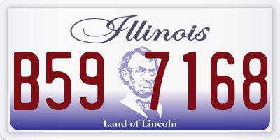 IL license plate B597168