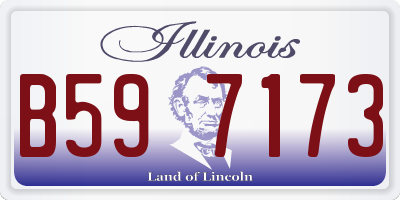 IL license plate B597173