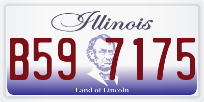 IL license plate B597175