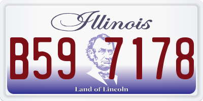IL license plate B597178
