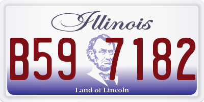 IL license plate B597182