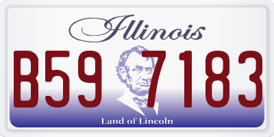 IL license plate B597183