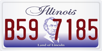 IL license plate B597185