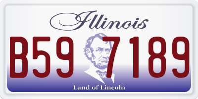 IL license plate B597189