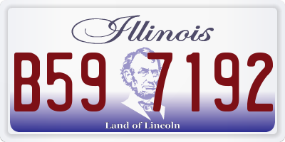 IL license plate B597192