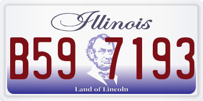 IL license plate B597193