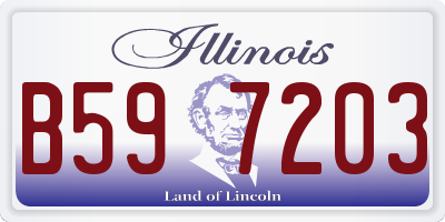 IL license plate B597203