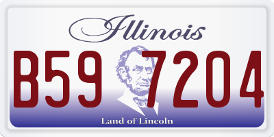IL license plate B597204