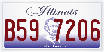IL license plate B597206
