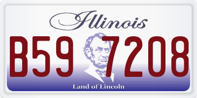 IL license plate B597208