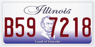 IL license plate B597218