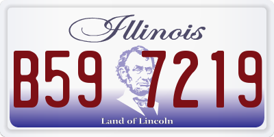 IL license plate B597219