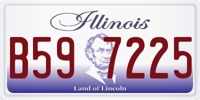 IL license plate B597225