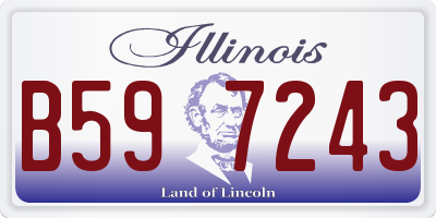 IL license plate B597243