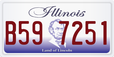 IL license plate B597251