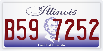 IL license plate B597252