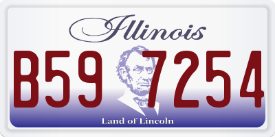 IL license plate B597254