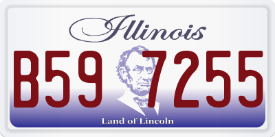 IL license plate B597255