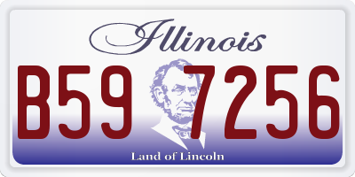 IL license plate B597256