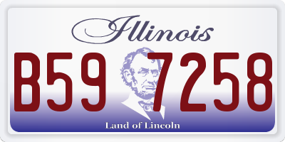IL license plate B597258