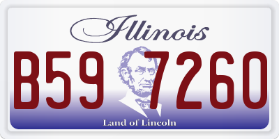 IL license plate B597260