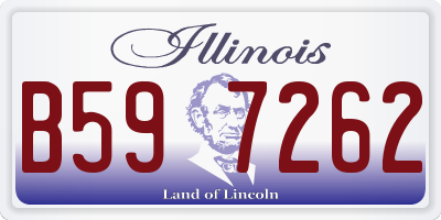 IL license plate B597262